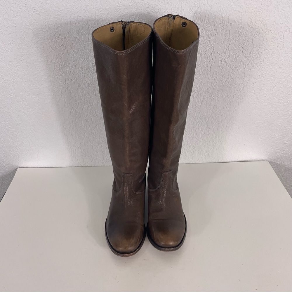 Frye Brown Leather Tall Riding Boots size 6 - Picture 4 of 8